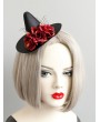 Gothic Red Rose Black Halloween Party Witch Hat Headdress