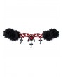 Black and Red Gothic Vampire Cosplay Cross Pendant Headdress