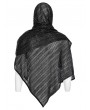 Punk Rave Black Gothic Post Apocalyptic Gauze Scarf for Men