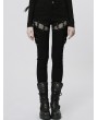 Punk Rave Black Gothic Punk Sexy Tight Long Denim Pants for Women