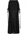 Punk Rave Black Gothic Decadent Lace Sexy High Slit Long Skirt