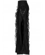 Punk Rave Black Gothic Decadent Lace Sexy High Slit Long Skirt