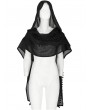 Punk Rave Black Gothic Hooded Scarf for Women