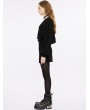 Punk Rave Black Gothic Daily Wear Loose V-neck Short Sweater for Women