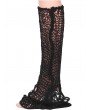 Punk Rave Black Gothic Street Fashion Flare Leg Warmers for Women