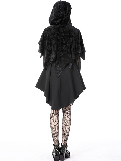 Gothic Steampunk Witch Hooded Short Cape