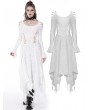 Dark in Love White Gothic Ghost Cutout Long Trumpet Sleeve Maxi Dress