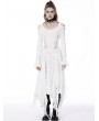 Dark in Love White Gothic Ghost Cutout Long Trumpet Sleeve Maxi Dress