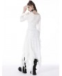 Dark in Love White Gothic Ghost Cutout Long Trumpet Sleeve Maxi Dress