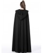 Dark in Love Black Gothic Punk Warrior Hooded Long Cape Coat for Women