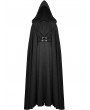 Dark in Love Black Gothic Punk Warrior Hooded Long Cape Coat for Women