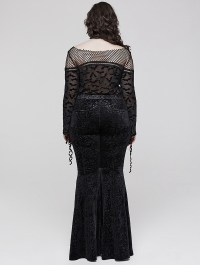 Punk Rave Black Gothic Vintage Dark Texture Jacquard Plus Size