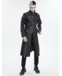 Devil Fashion Black Gothic Punk Street Wear Long Trench Coat for Men