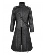 Devil Fashion Black Gothic Punk Street Wear Long Trench Coat for Men