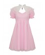 Dark in Love Pink Gothic Lolita Cross Princess Dress with Detachable Collar