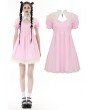 Dark in Love Pink Gothic Lolita Cross Princess Dress with Detachable Collar