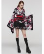 Punk Rave Floral Gothic Lolita Printed Four Piece Set Kimono Dress