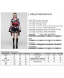 Punk Rave Floral Gothic Lolita Printed Four Piece Set Kimono Dress