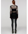 Punk Rave Black Gothic Punk Decadent Sexy Hollow Out Long Sweater for Women