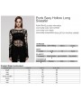 Punk Rave Black Gothic Punk Decadent Sexy Hollow Out Long Sweater for Women