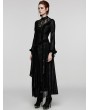 Punk Rave Black Gothic Floral Lace Multiple Layers Long Slim Fit Dress