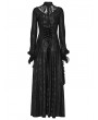 Punk Rave Black Gothic Floral Lace Multiple Layers Long Slim Fit Dress