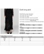 Punk Rave Black Gothic Decadent Ripped Knit Asymmetric Lace Long Skirt