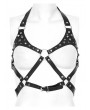 Punk Rave Black Gothic Punk Halter Metal Studded Body Harness