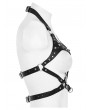 Punk Rave Black Gothic Punk Halter Metal Studded Body Harness