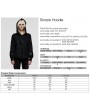 Punk Rave Black Gothic Daily Mesh Splice Pullover Hoodie for Women