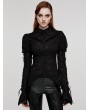 Punk Rave Black Gothic Dark Harajuku Style Slim Fit Shirt for Women