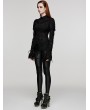 Punk Rave Black Gothic Dark Harajuku Style Slim Fit Shirt for Women