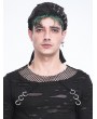 Devil Fashion Black Gothic Punk Distressed Pins Head Scarf for Men