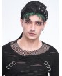 Devil Fashion Black Gothic Punk Distressed Pins Head Scarf for Men