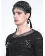 Devil Fashion Black Gothic Punk Distressed Pins Head Scarf for Men