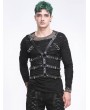 Devil Fashion Black Gothic Punk Multi-Buckle PU Leather Body Harness for Men