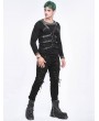 Devil Fashion Black Gothic Punk Multi-Buckle PU Leather Body Harness for Men