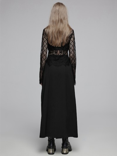 Women Victorian Goth Style Black Bell Sleeves Lace Cardigan