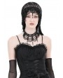 Dark in Love Black Vintage Gothic Princess Beaded Crown Headdress