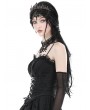 Dark in Love Black Vintage Gothic Princess Beaded Crown Headdress