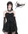 Dark in Love Black Vintage Gothic Princess Beaded Crown Headdress