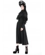 Dark in Love Black Gothic Court Bow Lace Trim Cape for Women