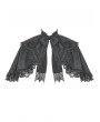 Dark in Love Black Gothic Court Bow Lace Trim Cape for Women