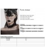 Punk Rave Black Gothic Punk Rivets Faux Leather Choker