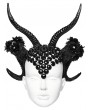 Punk Rave Black Gothic Glitter Flower Demon Horn Headwear