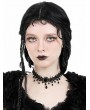 Dark in love Black Gothic Gemstone Teardrop Necklace