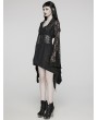 Punk Rave Black Gothic Skull Rose Kimono Dress with Corset