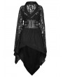 Punk Rave Black Gothic Skull Rose Kimono Dress with Corset