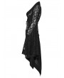 Punk Rave Black Gothic Skull Rose Kimono Dress with Corset