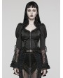 Punk Rave Black Gothic Gorgeous Palace Lace Flared Sleeve Shirt for Women